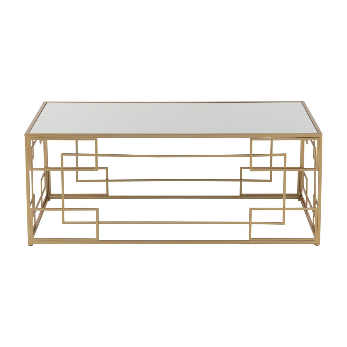 Mesa de centro Lines Metal/Vidrio Dorado J-Line