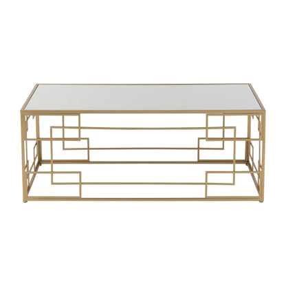 Mesa de centro Lines Metal/Vidrio Dorado J-Line