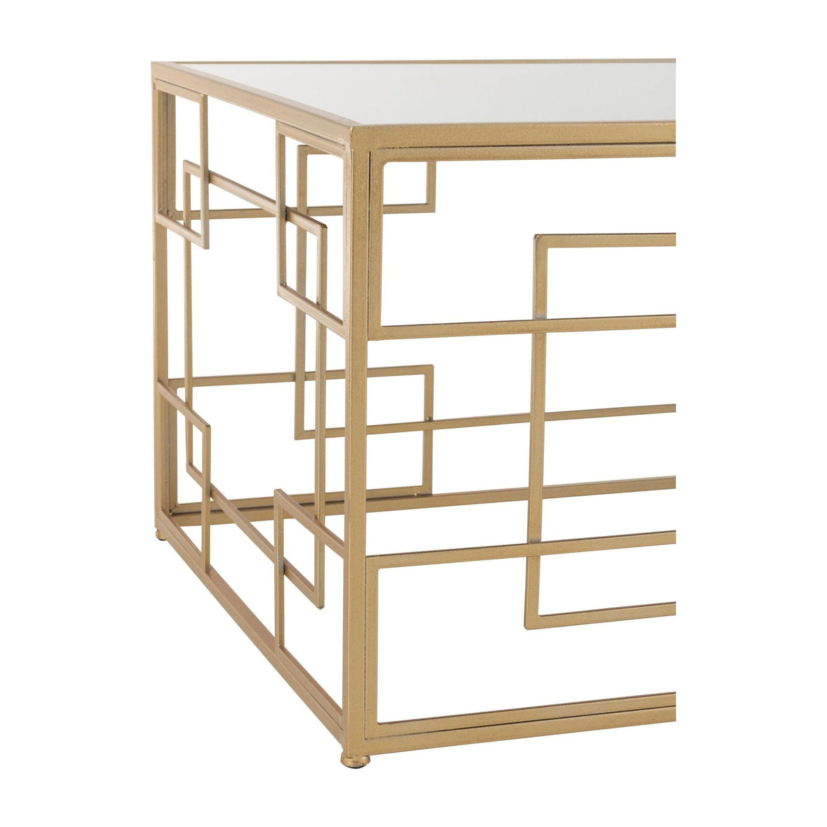 Mesa de centro Lines Metal/Vidrio Dorado J-Line