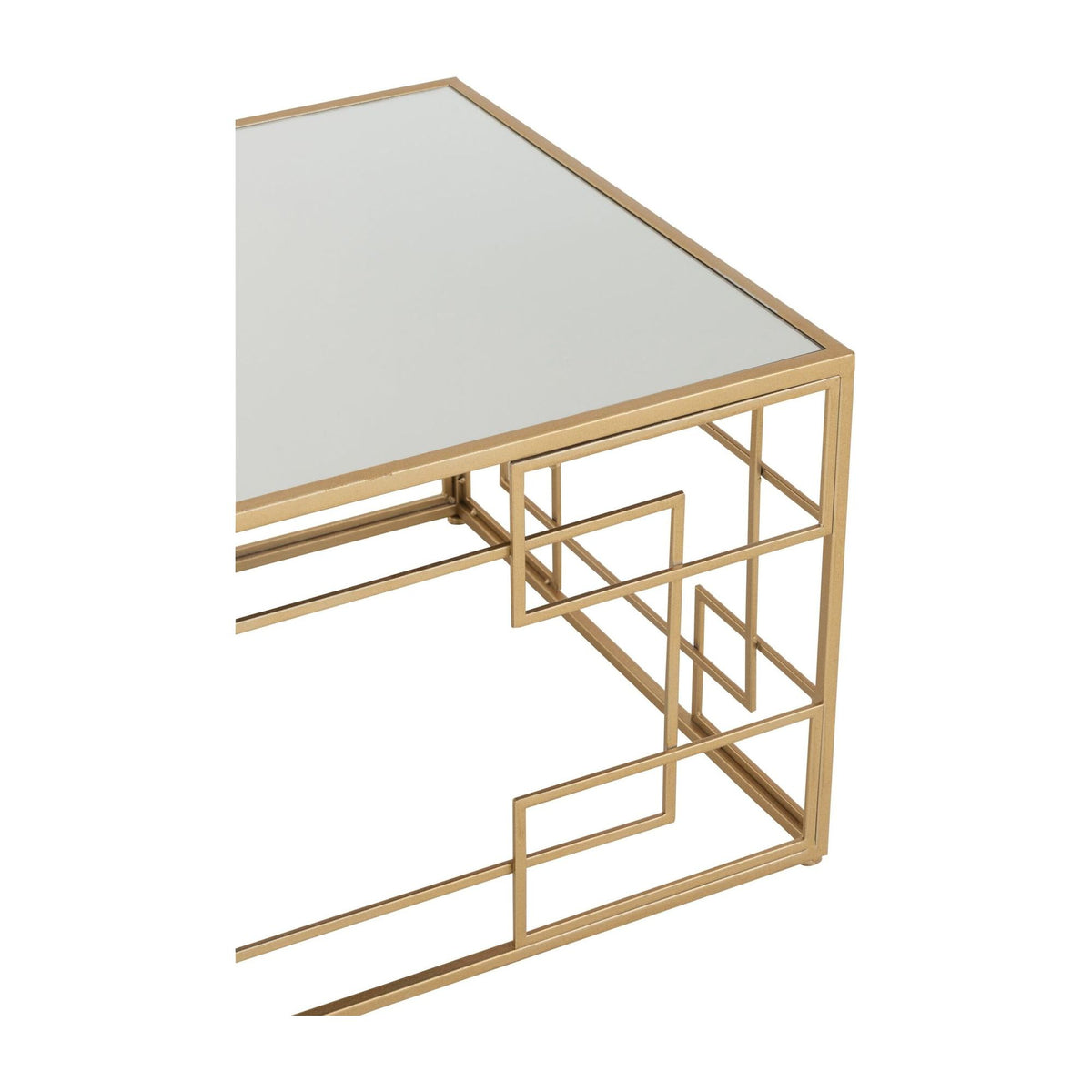 Mesa de centro Lines Metal/Vidrio Dorado J-Line