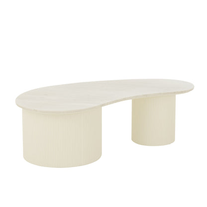 Mesa de centro de mármol blanco J-Line