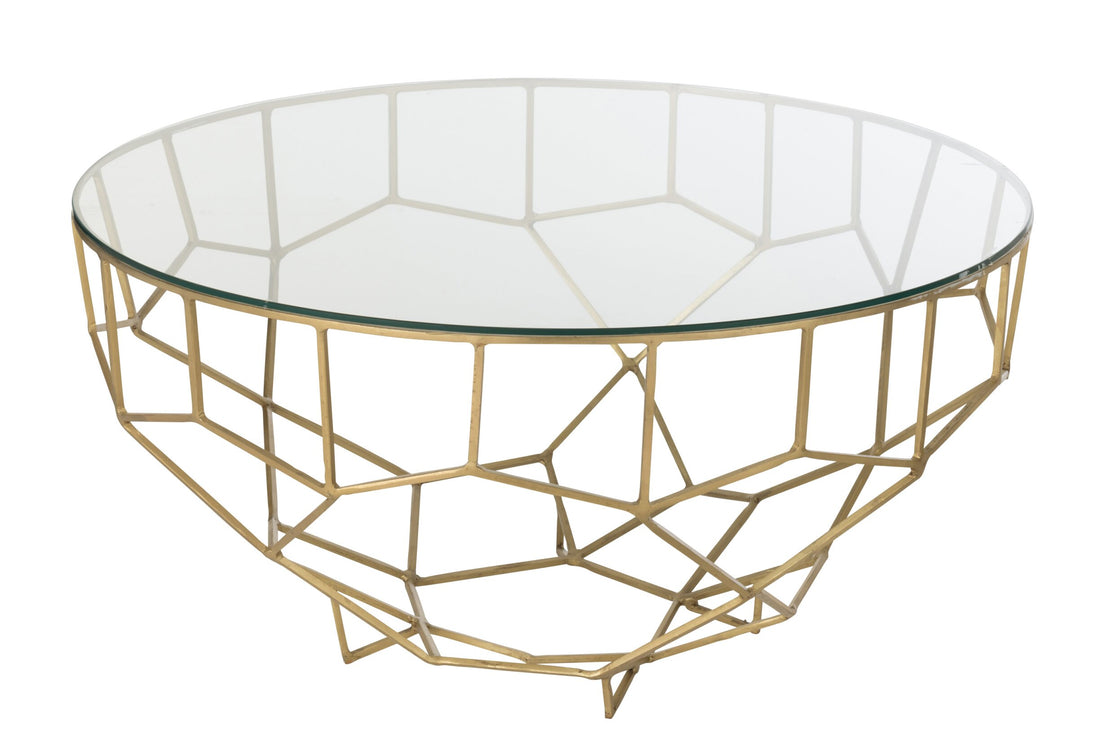 Mesa de centro Moza Metal/Vidrio Dorado J-Line
