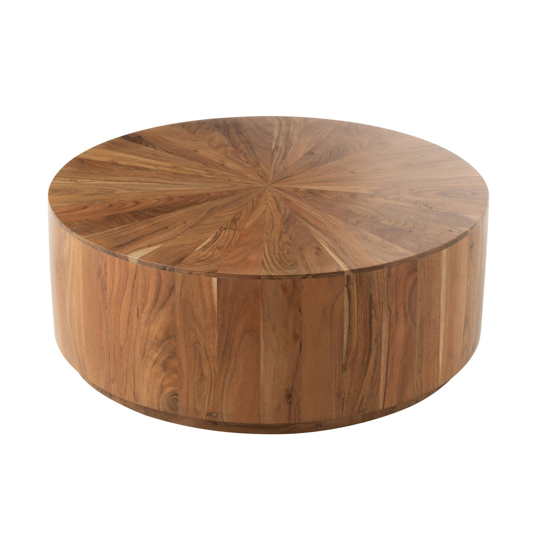 Mesa de centro redonda de madera de acacia/MDF natural J-Line