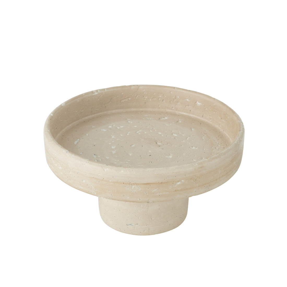 Plato Decorativo Olina Cemento Crema Pequeño