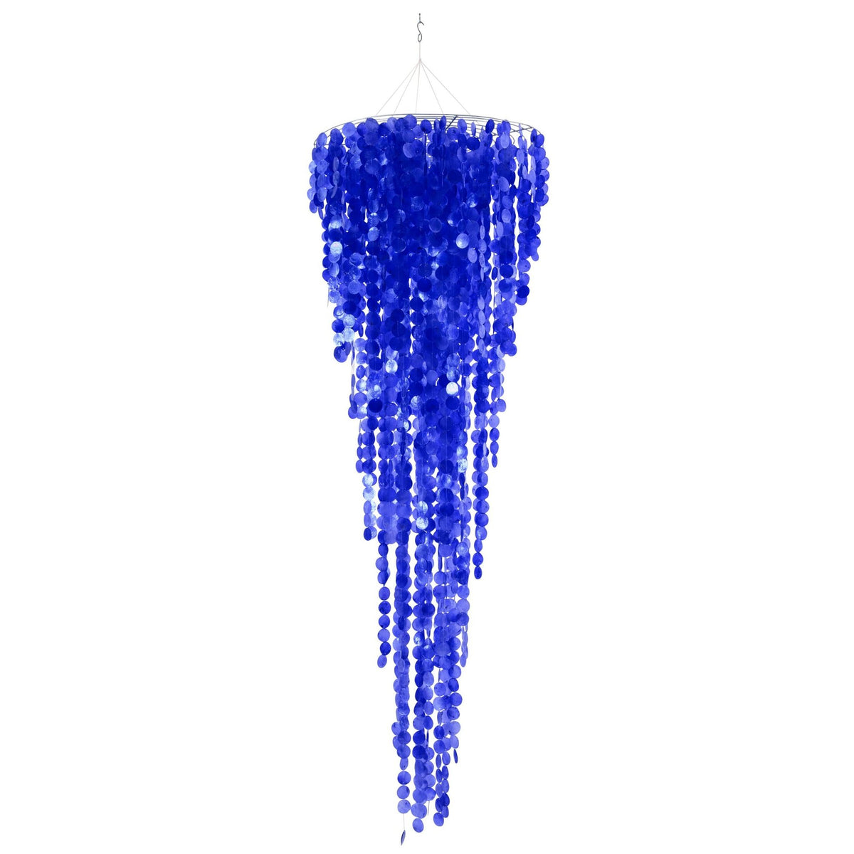 Lámpara colgante Capiz Azul Grande Ø80cm x H250cm J-Line