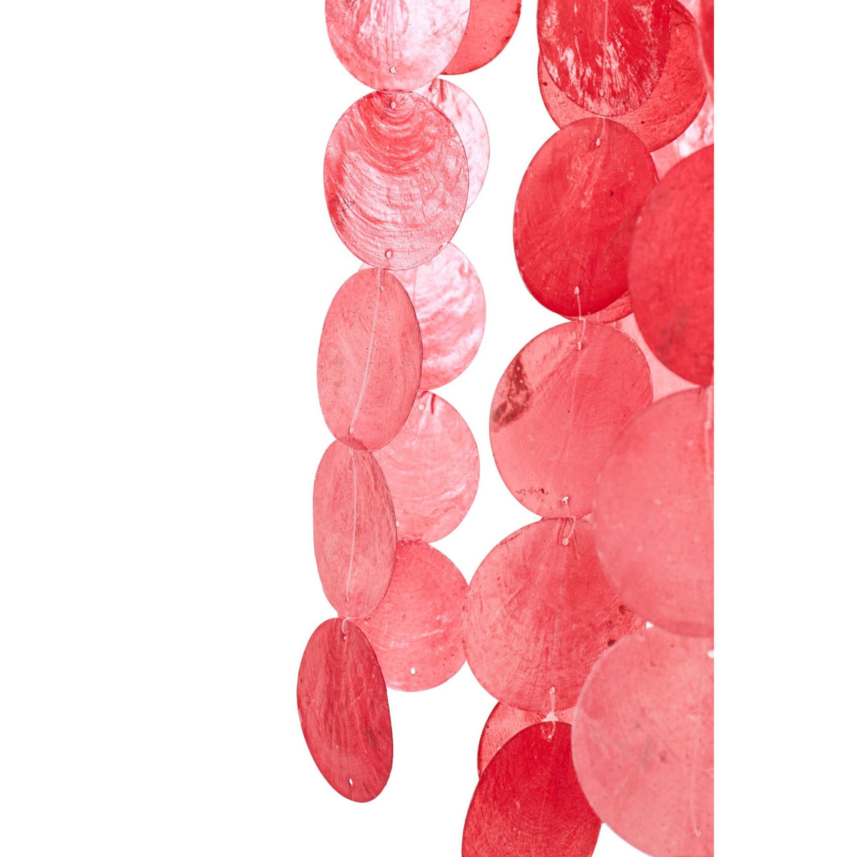Lámpara colgante Capiz roja Grande Ø80cm x H250cm J-Line