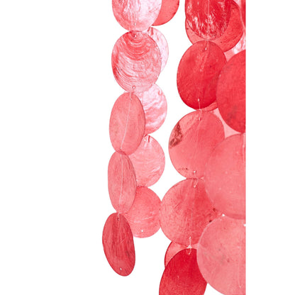 Lámpara colgante Capiz roja Grande Ø80cm x H250cm J-Line