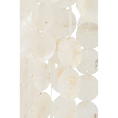 Lámpara colgante Capiz Blanco Grande Ø80cm x H250cm J-Line