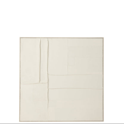 Cuadro Log Lienzo/Madera de pino Blanco J-Line
