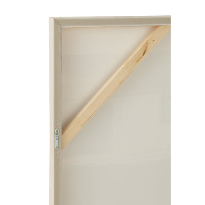 Cuadro Log Lienzo/Madera de pino Blanco J-Line