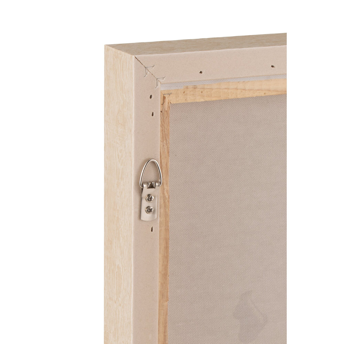 Cuadro de jarrón con hierba de la pampa en lienzo/madera beige, set de 2, J-Line