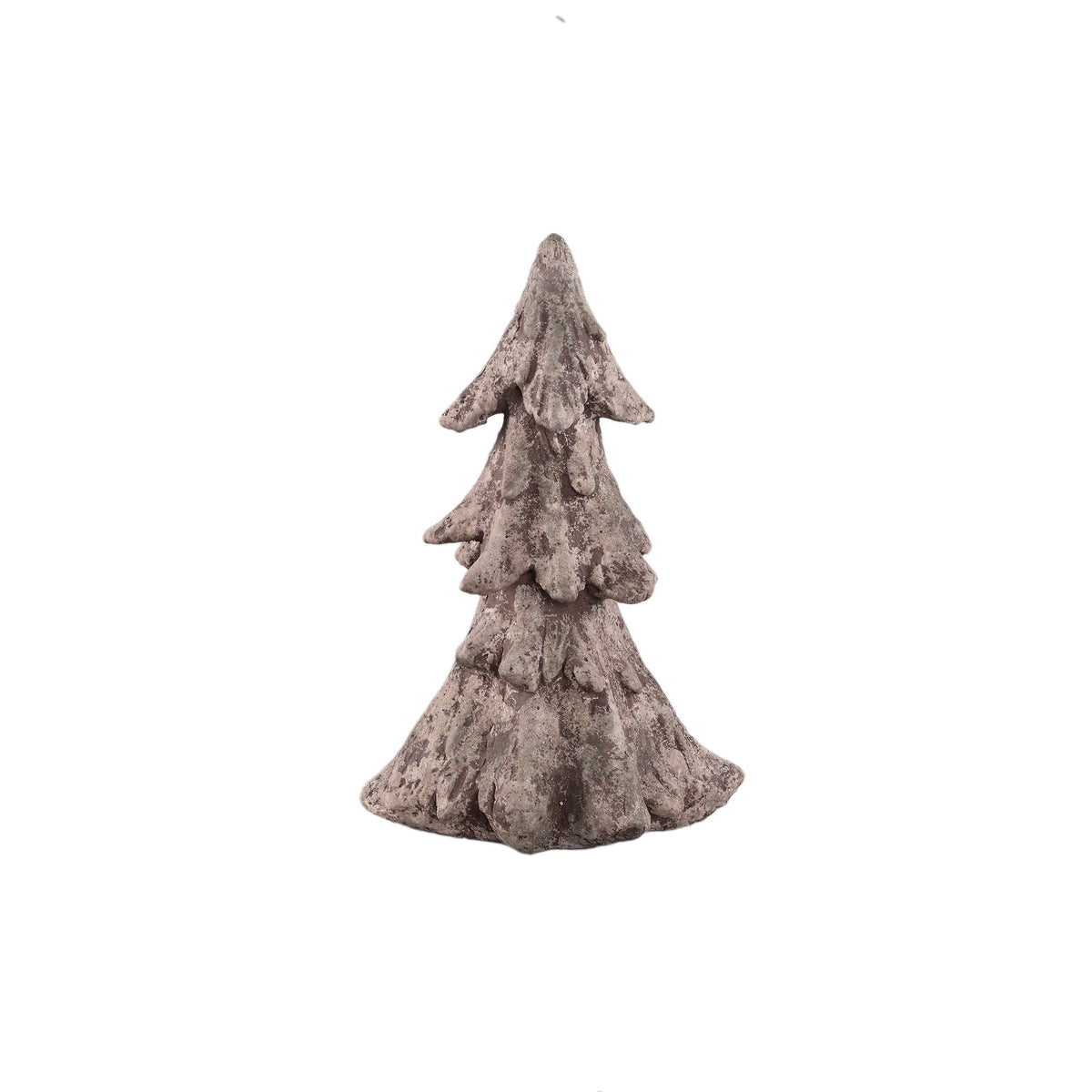 Set Van 3 Hascal Kerstbomen Cement Lichtbruin van PTMD, Hascal Kerstboom Small uit de set los op witte achtergrond