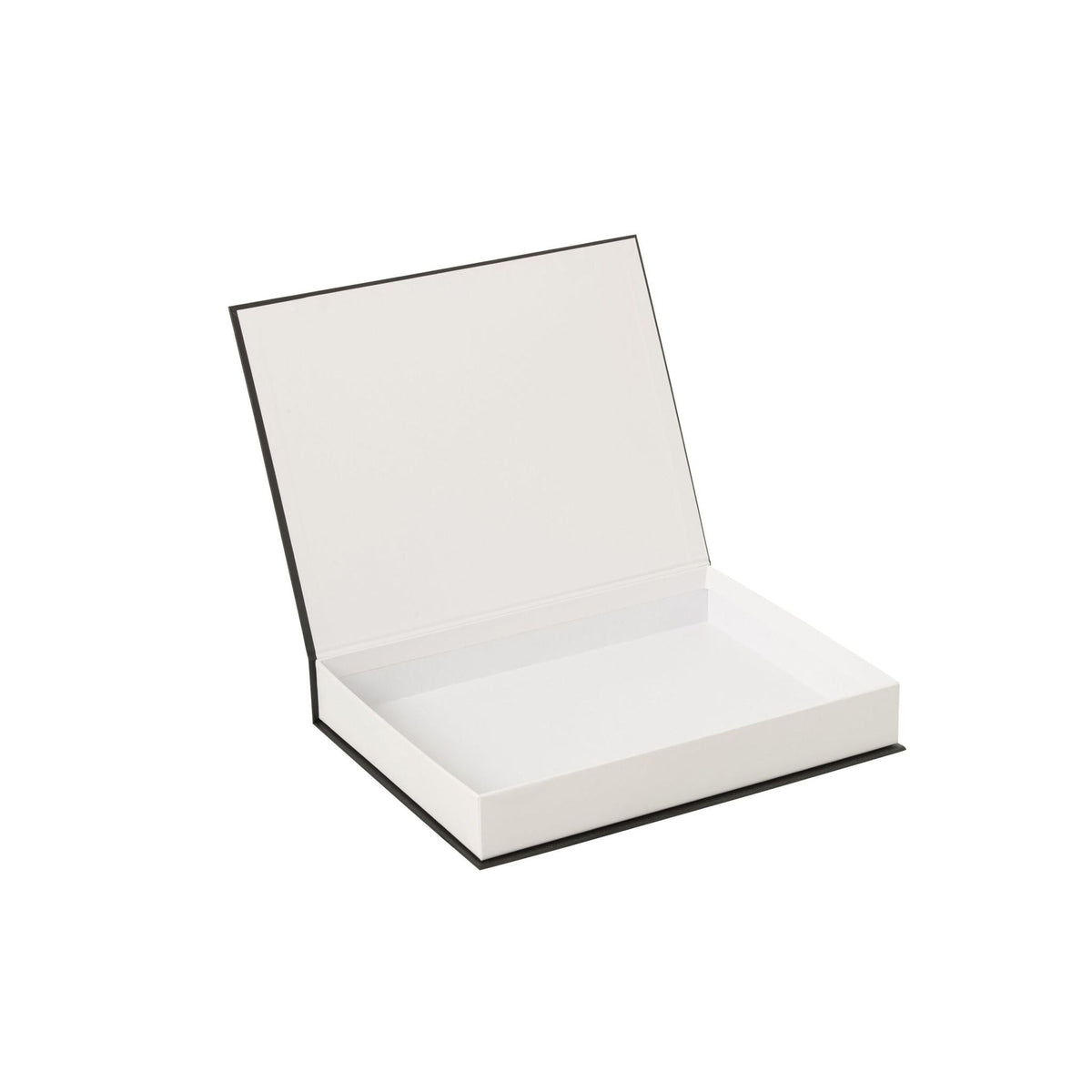 Set de 4 Cajas de almacenamiento para libros y papel Blanco/Negro J-Line
