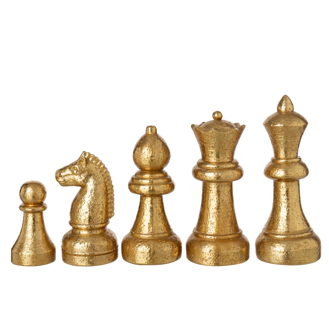 Set de 5 piezas de ajedrez de polirresina doradas J-Line
