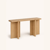 Sidetable Asa Eikenhout Naturel van Pomax, productfoto in naturel met de volledige vorm in beeld