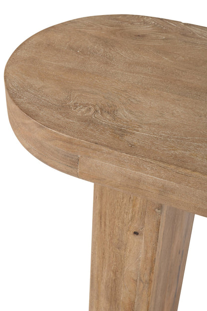 Mesa auxiliar de madera de mango natural J-Line