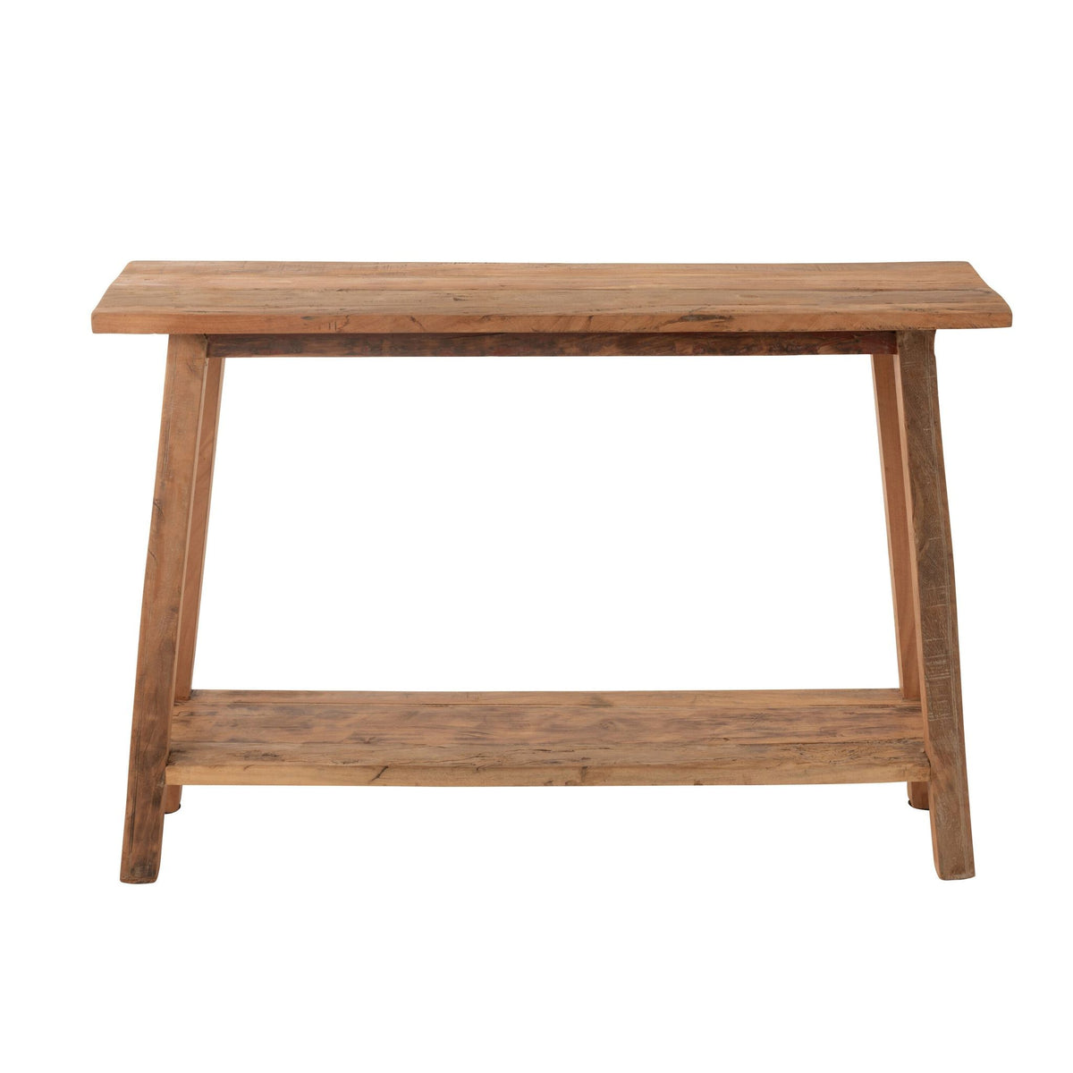 Mesa auxiliar cuadrada de madera reciclada natural J-Line