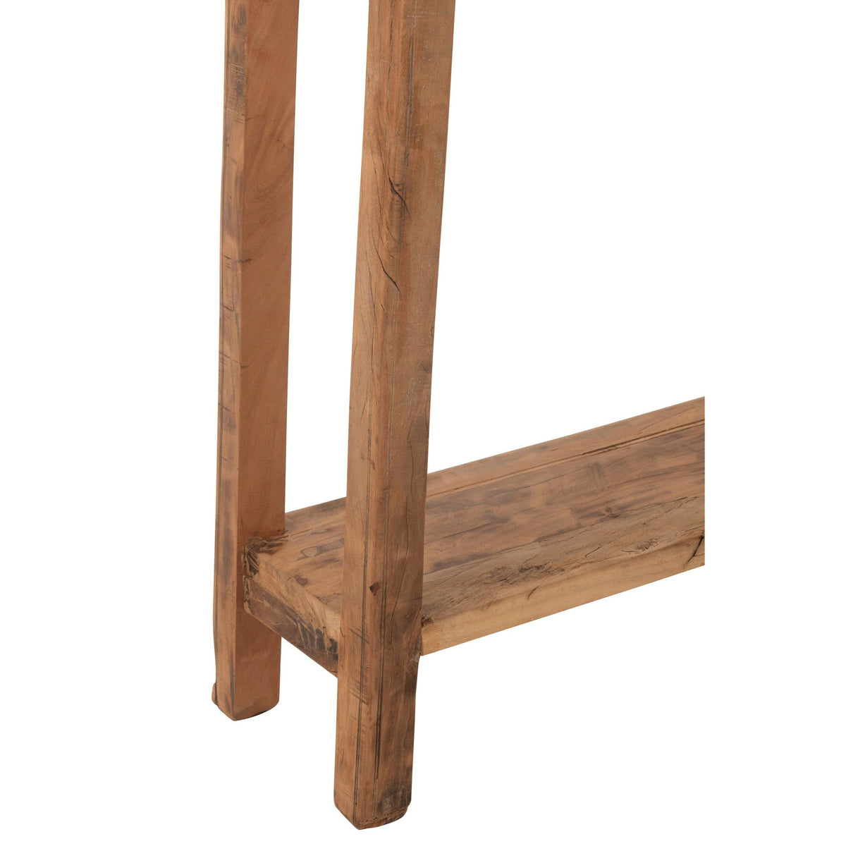 Mesa auxiliar cuadrada de madera reciclada natural J-Line