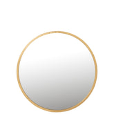 Spiegel Mona Rond Ijzer/Glas Goud Large - Spiegel - J-Line - livinglovely.nl