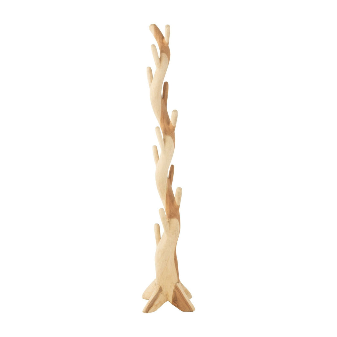 Perchero de pie de madera de teca natural J-Line