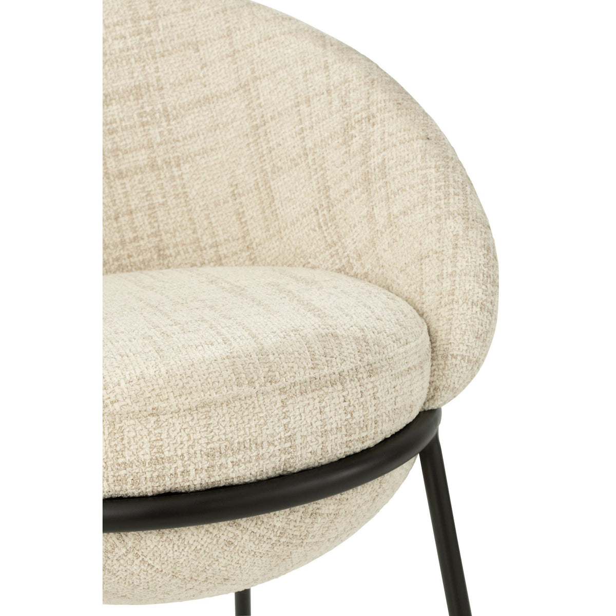 Stoel Ijzer Beige/Zwart J-Line