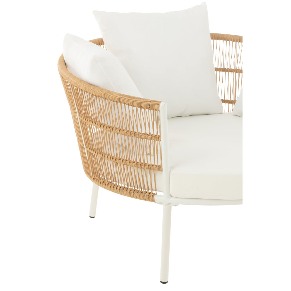 Silla Joa Metal/Ratán Blanco J-Line