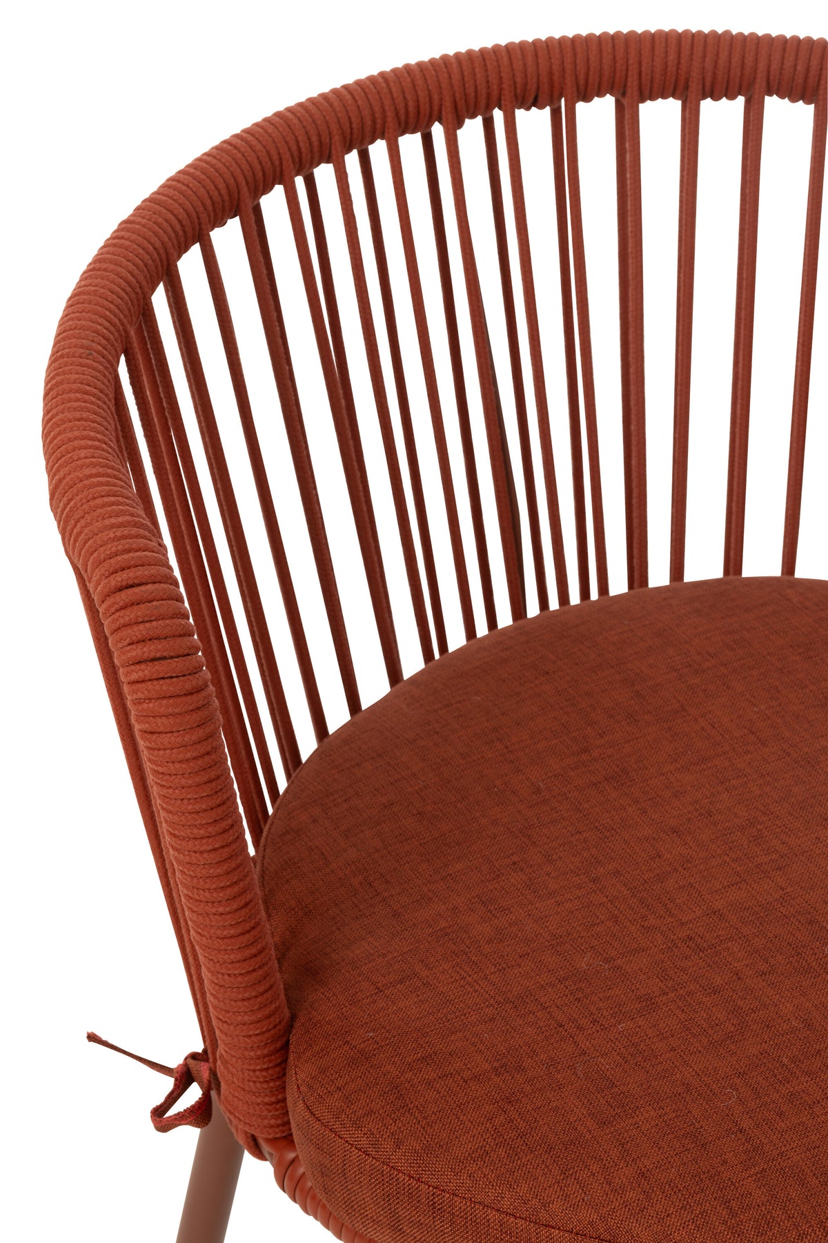 Stoel Toa Metaal/Koord Rood - Terrasstoel - J-Line - livinglovely.nl