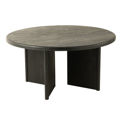 Mesa Redonda de Madera de Teca Negra J-Line