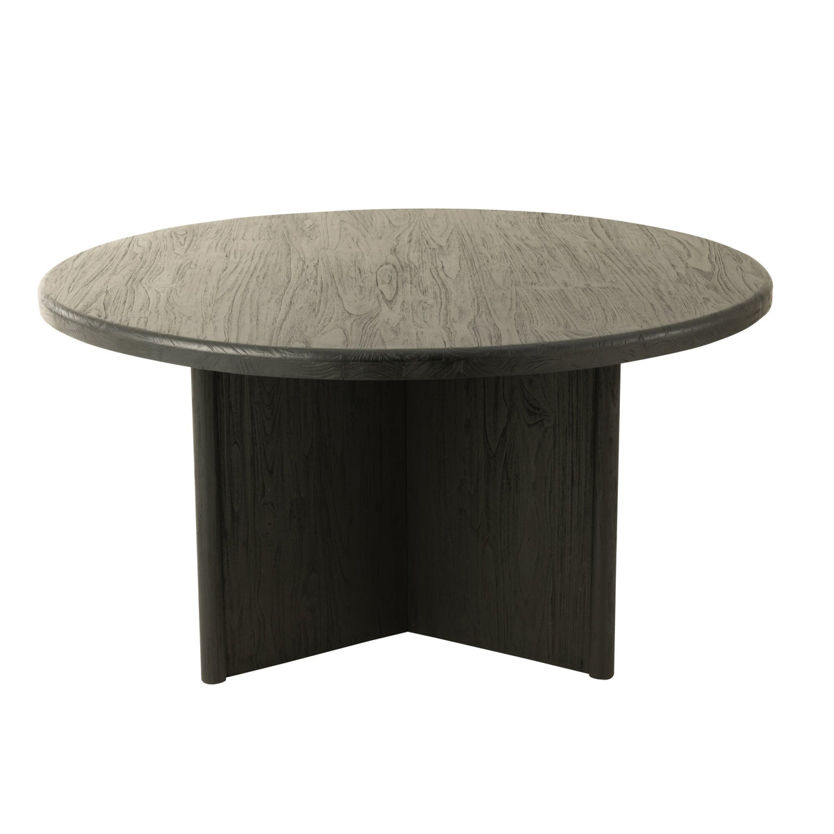 Mesa Redonda de Madera de Teca Negra J-Line