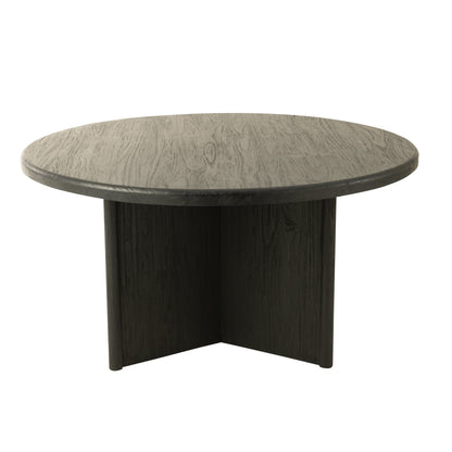 Mesa Redonda de Madera de Teca Negra J-Line