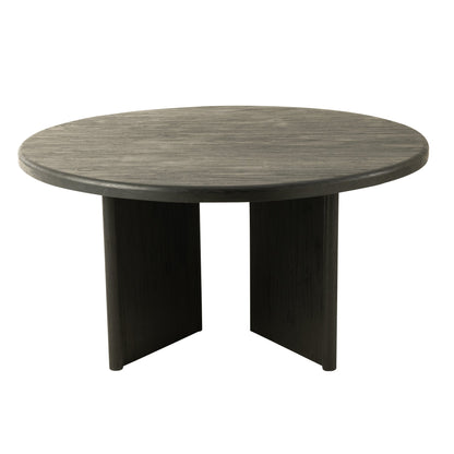 Mesa Redonda de Madera de Teca Negra J-Line