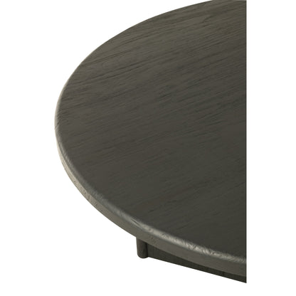 Mesa Redonda de Madera de Teca Negra J-Line