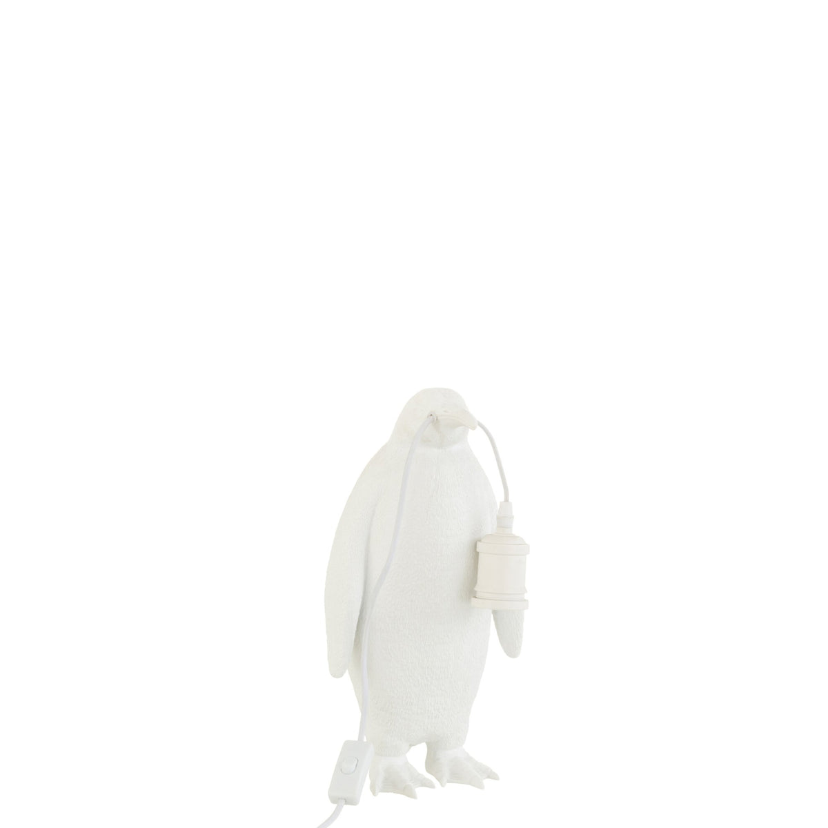 Lámpara de mesa Pingüino Resina Blanca Pequeña J-Line