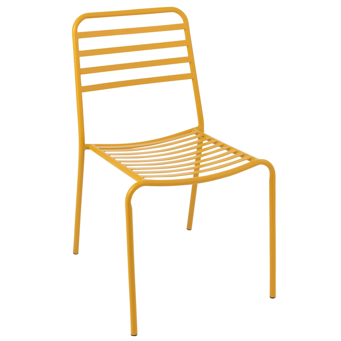 Silla de jardín amarilla de metal J-Line
