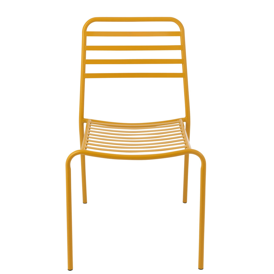 Silla de jardín amarilla de metal J-Line