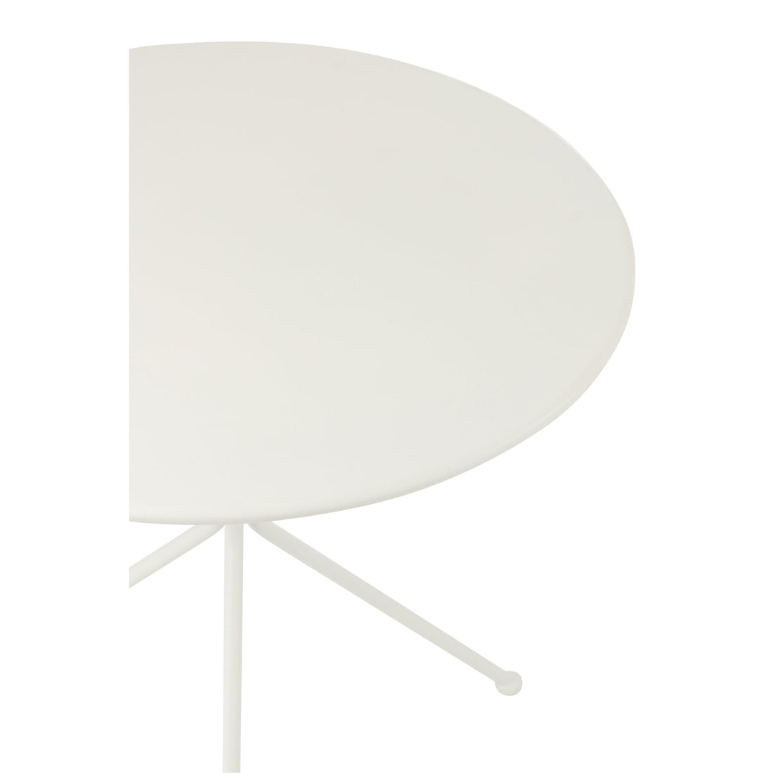 Mesa de jardín Tripod Redonda Metal Blanco Grande J-Line