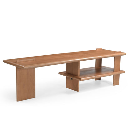 TV-meubel Lina Naturel 160cm van Starfurn schuin van rechts gefotografeerd