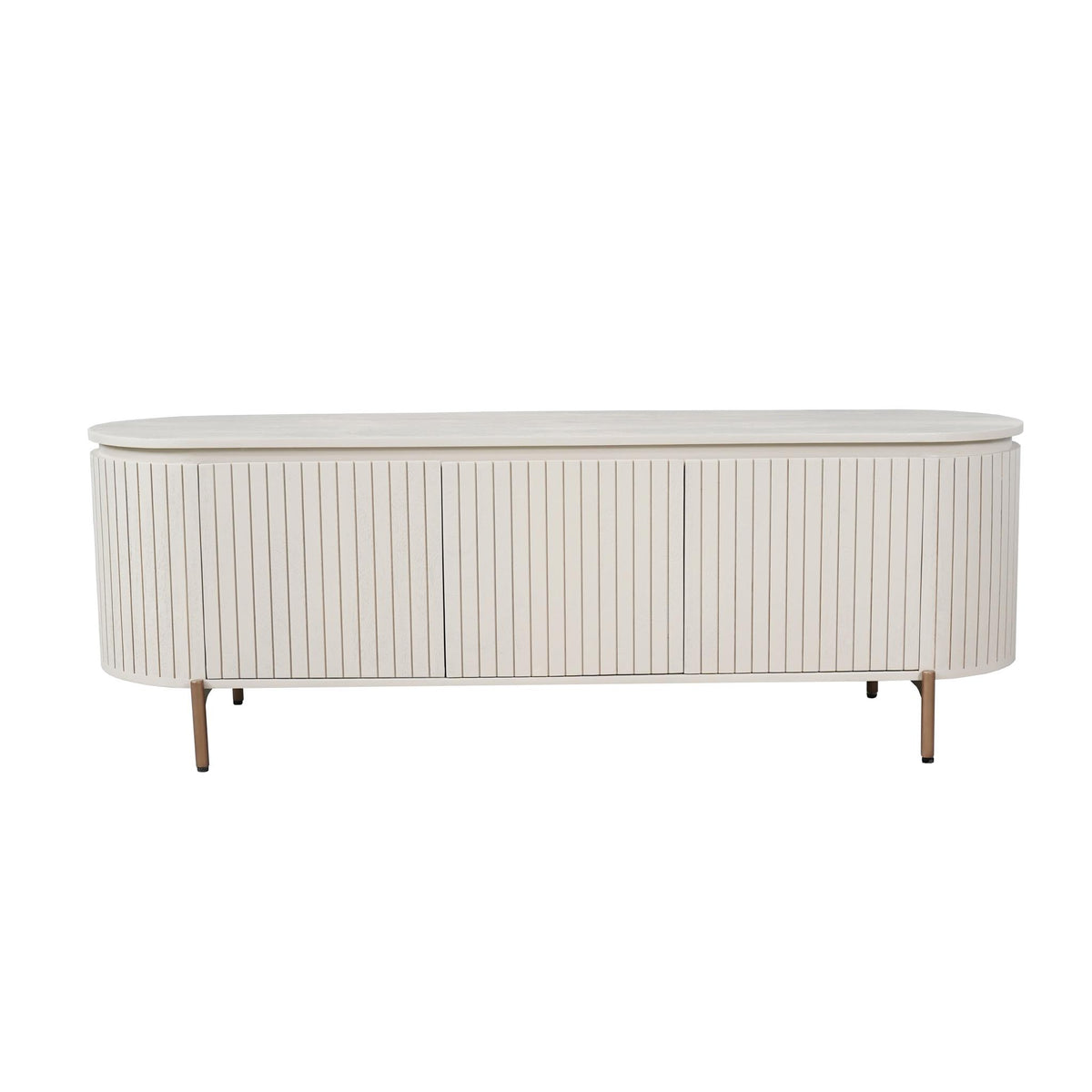 Tv meubel Solana van Starfurn in zandkleurig mangohout van 165 cm breed