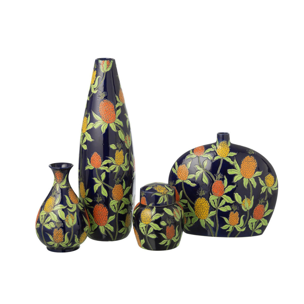 Jarrón Piña Porcelana Multicolor Grande J-Line