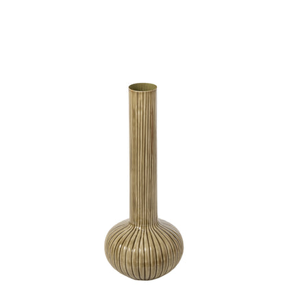 Jarrón de hierro verde oliva grande J-Line