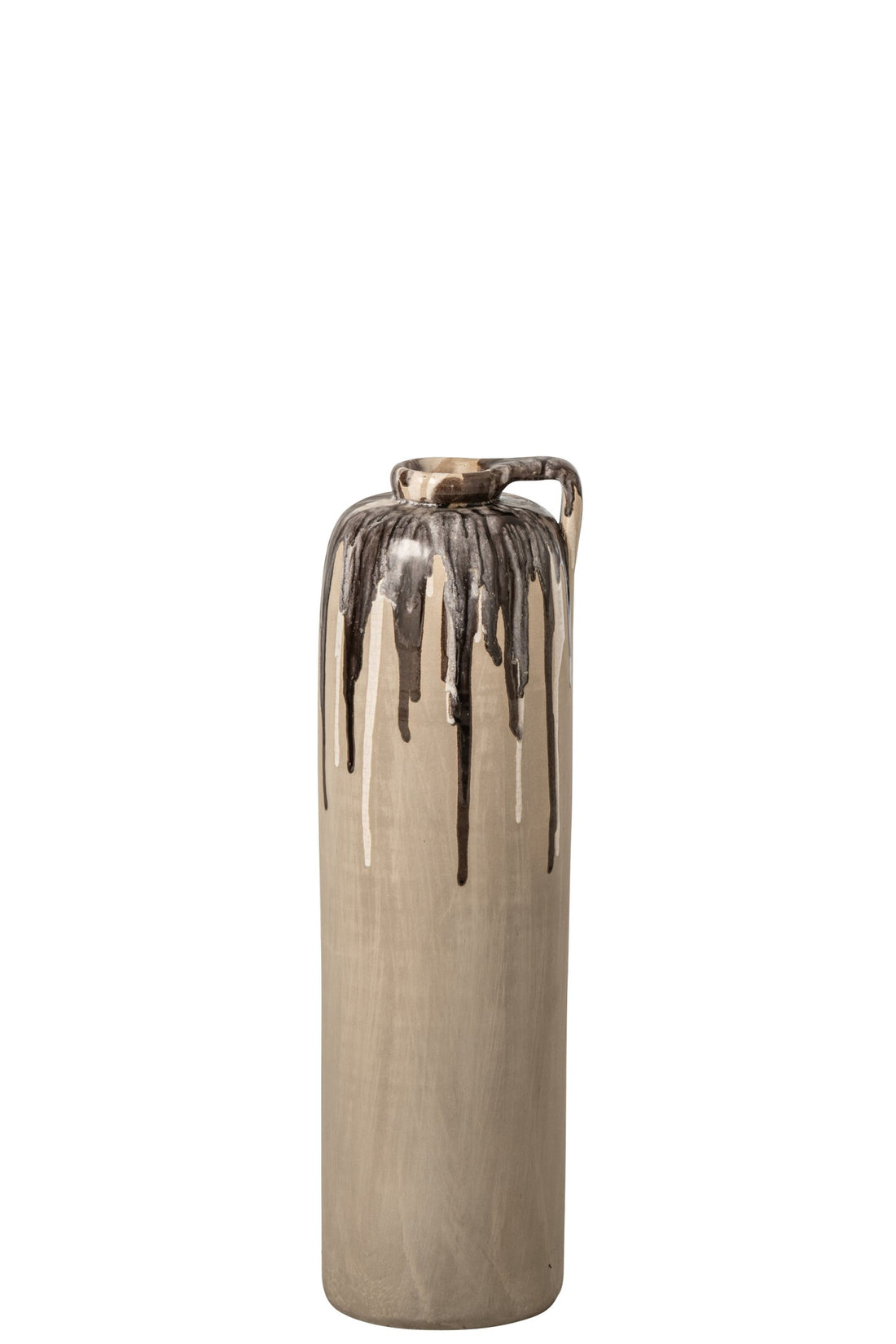 Jarrón Cerámica Beige/Marrón Pequeño J-Line