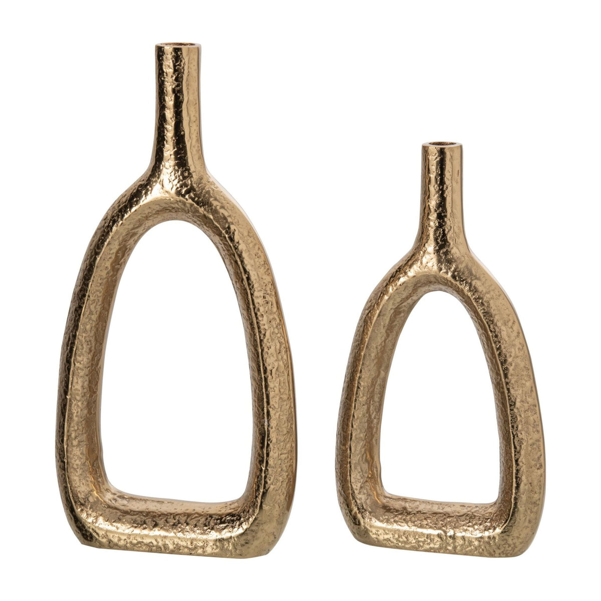 Jarrón Soliflore Aluminio Dorado Grande J-Line