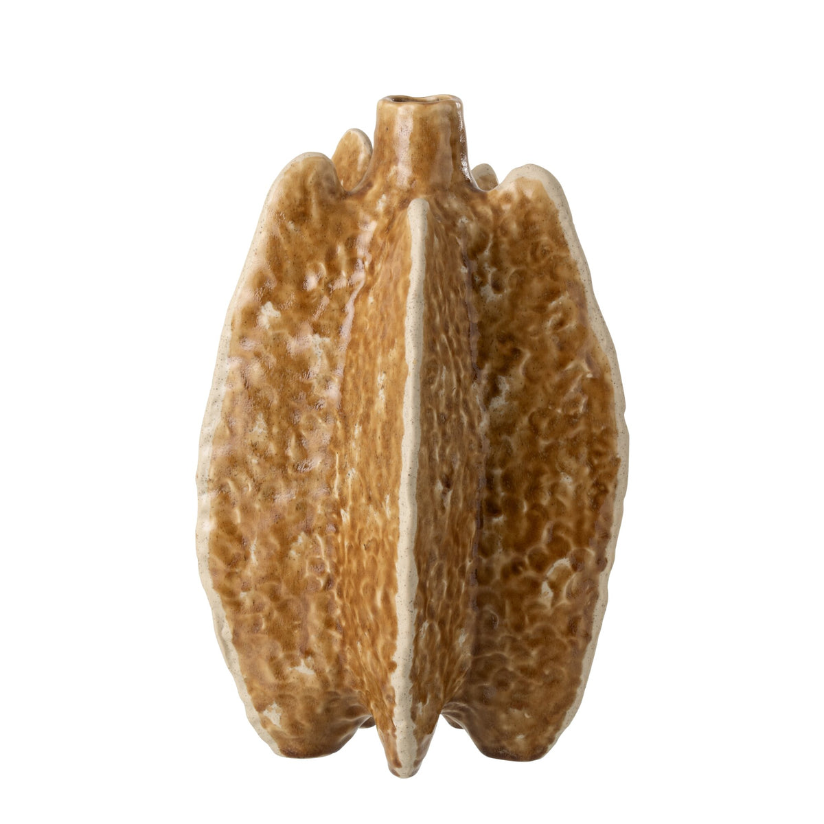Jarrón Ubi de porcelana amarillo ocre J-Line