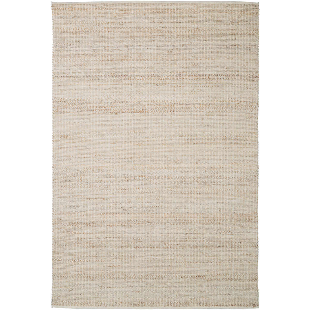 Vloerkleed Hero Jute Wol Ivoor Naturel 170x240cm van MUST Living, volledig in beeld op een neutrale achtergrond