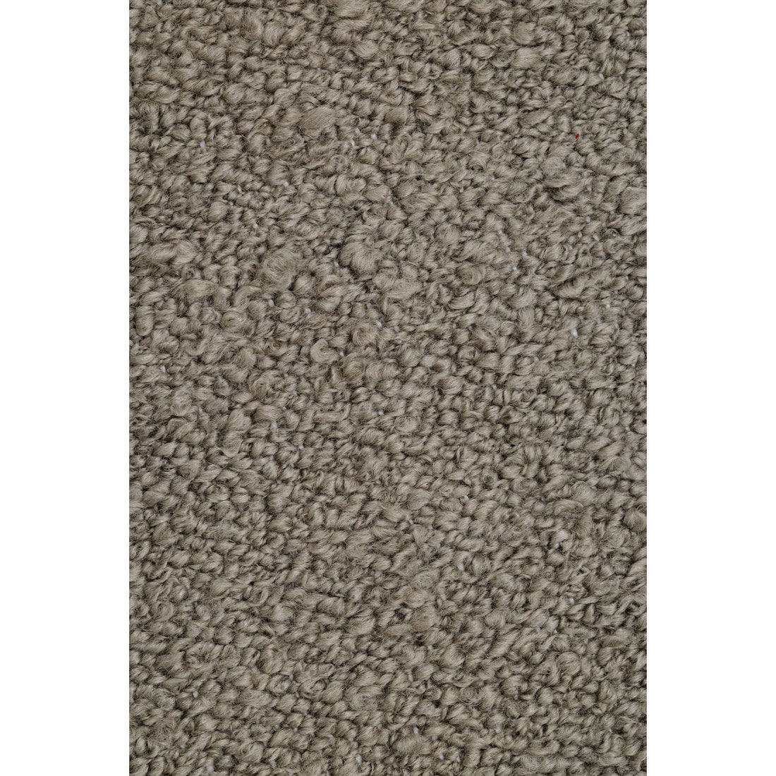 Close-up van de gemeleerde pool van het taupe Noble vloerkleed van MUST Living