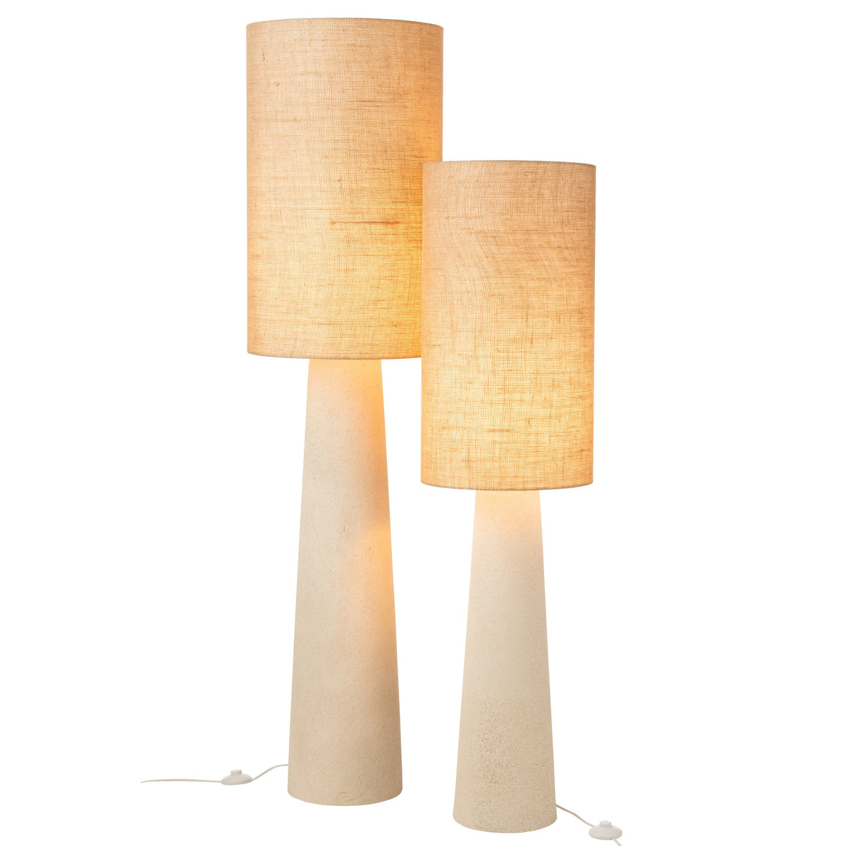 Lámpara de pie Ava Fibra de vidrio/Yute Natural Grande H168,5cm J-Line