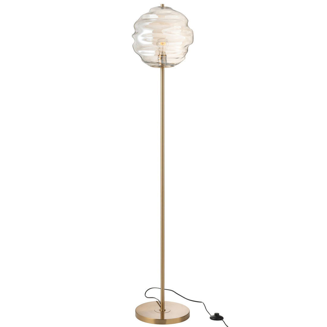 Lámpara de pie Cristal Luz Coñac H156cm J-Line