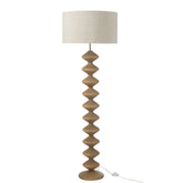 Vloerlamp Rups Populierenhout Naturel/Grijs 48x48x156cm J-Line