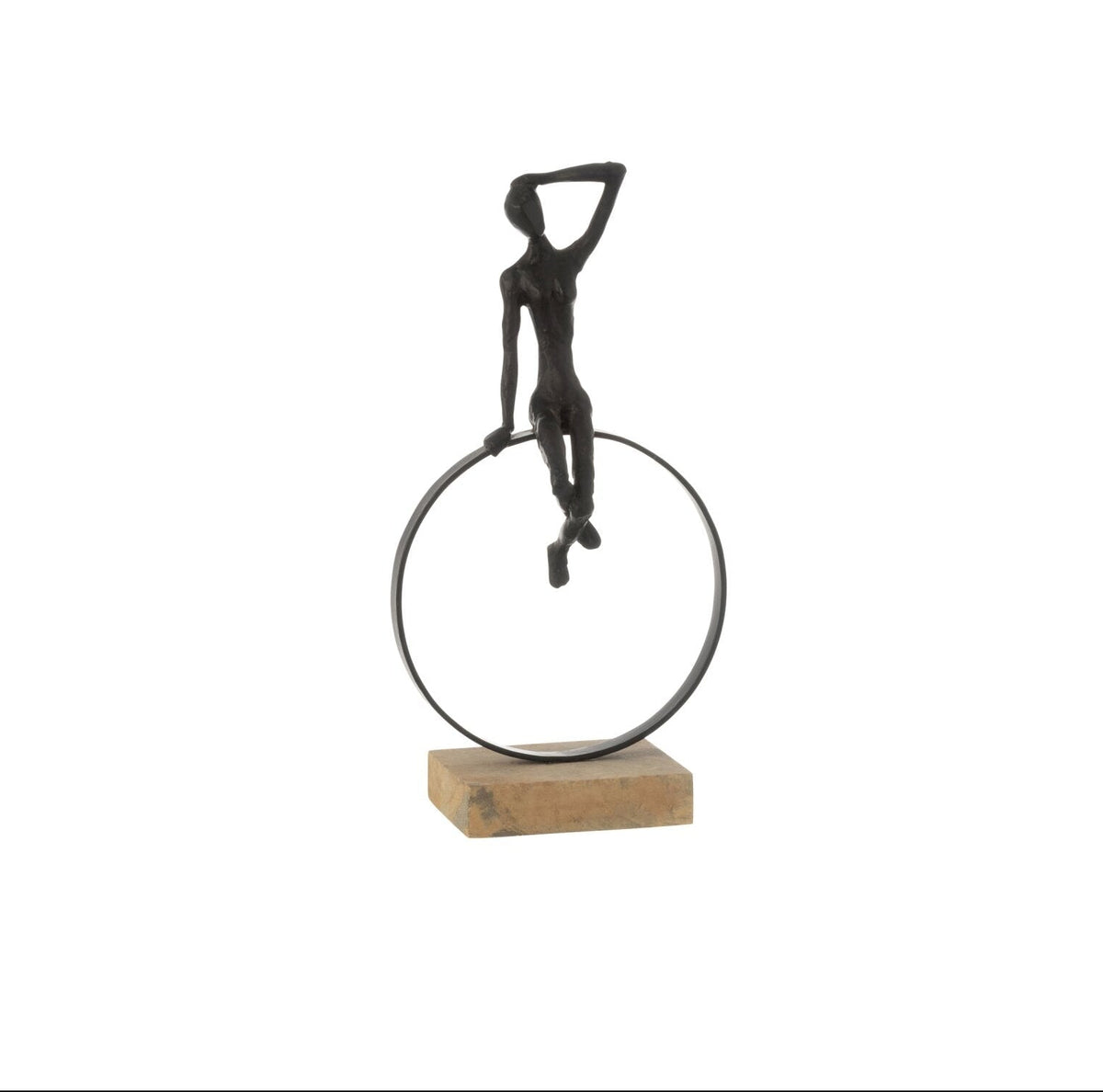 Mujer en Anillo con Base de Resina/Hierro Negro J-Line