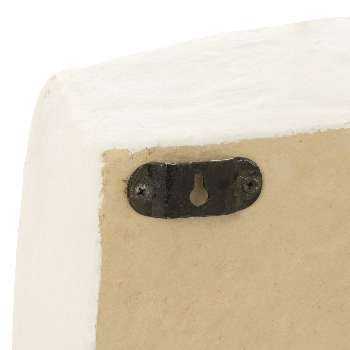 Wandrek Flint Papier Mache Wit Small - Wanddecoratie - J-Line - livinglovely.nl